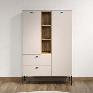 Highboard HOME AFFAIRE "San Pedro", kaschmir und eiche, B:93cm H:140cm T:42cm, Sideboards, Highboard, Highboard, 2 Türen, 2 Schubkasten & Soft-Close - (B/T/H) 93/42/140 cm Highboard HOME AFFAIRE "San Pedro", kaschmir und eiche, B:93cm H:140cm T:42cm, Sideboards, Highboard, Highboard, 2 Türen, 2 Schubkasten & Soft-Close - (B/T/H) 93/42/140 cm