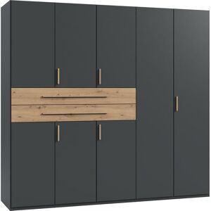 Drehtürenschrank WIMEX "Digit Kleiderschrank wahlweise mit oder ohne Spiegel", grau (grafit, absetzung und griffe artisan eiche nachbildung), B:225cm H:208cm T:58cm, Holzwerkstoff, Schränke, Drehtürenschrank, erhältlich in den Breiten 225cm oder 270cm (mi Drehtürenschrank WIMEX "Digit Kleiderschrank wahlweise mit oder ohne Spiegel", grau (grafit, absetzung und griffe artisan eiche nachbildung), B:225cm H:208cm T:58cm, Holzwerkstoff, Schränke, Drehtürenschrank, erhältlich in den Breiten 225cm oder 270cm (mi