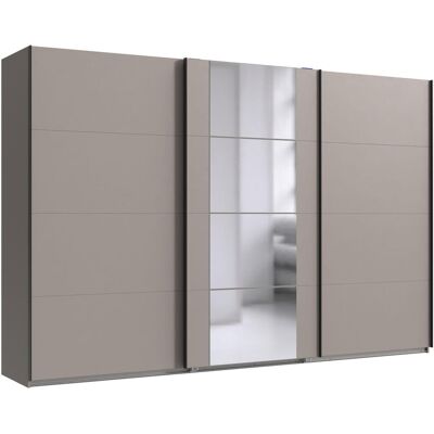 Schwebetürenschrank WIMEX "Bern Schiebetürenschrank", schwarz (saharagrau, griffe: schwarz), B:313cm H:210cm T:64cm, Holzwerkstoff, Schränke, Schwebetürenschrank, Schrank mit zusätzlicher Innenausstattung, Garderobe Schwebetürenschrank WIMEX "Bern Schiebetürenschrank", schwarz (saharagrau, griffe: schwarz), B:313cm H:210cm T:64cm, Holzwerkstoff, Schränke, Schwebetürenschrank, Schrank mit zusätzlicher Innenausstattung, Garderobe