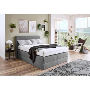 Boxspringbett, grau, B:155cm L:205cm, Strukturstoff (77% Polyester und 23% Viskose), WESTFALIA SCHLAFKOMFORT, Komplettbetten, Boxspringbett, wahlweise mit Kaltschaum-Topper Boxspringbett, grau, B:155cm L:205cm, Strukturstoff (77% Polyester und 23% Viskose), WESTFALIA SCHLAFKOMFORT, Komplettbetten, Boxspringbett, wahlweise mit Kaltschaum-Topper