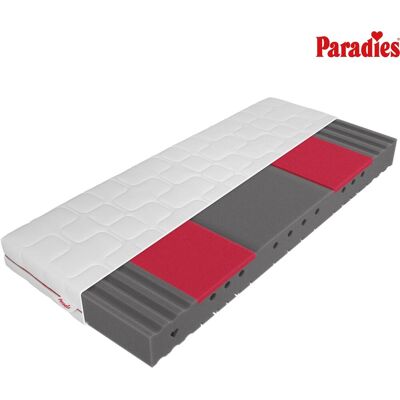 Kaltschaummatratze PARADIES "Neuheit: Paradies Varioduo 7-Zonen-Kaltschaummatratze", weiss (weiß), B:180cm H:18cm L:200cm, Baumwoll-Doppeltuch-Bezug (65% Polyester, 35% Baumwolle), Steppfüllung: 100% Polyester, Matratzen, Kaltschaummatratze, Zwei Härtegra Kaltschaummatratze PARADIES "Neuheit: Paradies Varioduo 7-Zonen-Kaltschaummatratze", weiss (weiß), B:180cm H:18cm L:200cm, Baumwoll-Doppeltuch-Bezug (65% Polyester, 35% Baumwolle), Steppfüllung: 100% Polyester, Matratzen, Kaltschaummatratze, Zwei Härtegra
