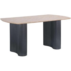 Esstisch GOODPRODUCT "Bessonville", schwarz (eichefarben, schwarz, eichefarben), B:160cm H:76cm T:90cm, Tische, Esstisch, Tischplatte in Fischgrätoptik, Beine mit Rillenstruktur, Höhe 76 cm Esstisch GOODPRODUCT "Bessonville", schwarz (eichefarben, schwarz, eichefarben), B:160cm H:76cm T:90cm, Tische, Esstisch, Tischplatte in Fischgrätoptik, Beine mit Rillenstruktur, Höhe 76 cm