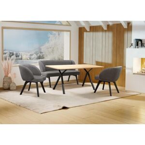 Essgruppe GOODPRODUCT "Aretha Esstischbank, Sitzgruppe, Küchenbank, Polsterbank", schwarz (jet schwarz, schwarz), B:140cm H:86cm T:68cm, 90% Polyester, 5% Nylon, 5% sonstige Fasern, Sitzmöbel-Sets, Essgruppe, Esszimmer Sitzgruppe, Tisch, Stühle und Bank g Essgruppe GOODPRODUCT "Aretha Esstischbank, Sitzgruppe, Küchenbank, Polsterbank", schwarz (jet schwarz, schwarz), B:140cm H:86cm T:68cm, 90% Polyester, 5% Nylon, 5% sonstige Fasern, Sitzmöbel-Sets, Essgruppe, Esszimmer Sitzgruppe, Tisch, Stühle und Bank g