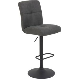 Barhocker HELA "LENI", schwarz (vintage anthrazit, schwarz), B:44cm H:102cm T:57cm, 100% Polyester, Hocker, Barhocker, Komfortsitz mit Federkorb Barhocker HELA "LENI", schwarz (vintage anthrazit, schwarz), B:44cm H:102cm T:57cm, 100% Polyester, Hocker, Barhocker, Komfortsitz mit Federkorb