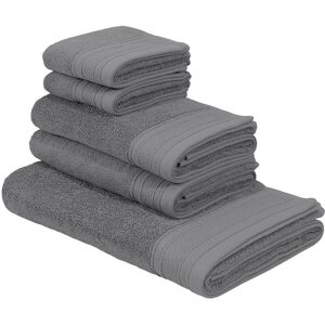 Handtuch Set BRUNO BANANI "Robby, Premium Handtücher, 500 gr/m², 100% Baumwolle", grau, 5 Stk., Frottier, Frottier, Obermaterial: 100% Baumwolle, Handtuch-Sets, Handtuch Set, Duschtücher, Handtücher, Gästetücher, Set, 5-tlg, 5 Jahre Garantie Handtuch Set BRUNO BANANI "Robby, Premium Handtücher, 500 gr/m², 100% Baumwolle", grau, 5 Stk., Frottier, Frottier, Obermaterial: 100% Baumwolle, Handtuch-Sets, Handtuch Set, Duschtücher, Handtücher, Gästetücher, Set, 5-tlg, 5 Jahre Garantie