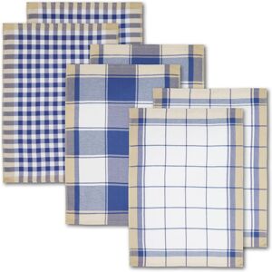 Geschirrtuch DYCKHOFF "KARO, Masse je Tuch ca. 50x70 cm", blau (blau, weiß, natur), B:50cm L:70cm, 100% Baumwolle, Geschirrtücher, Geschirrtuch, mit drei verschiedenen Motiven Geschirrtuch DYCKHOFF "KARO, Masse je Tuch ca. 50x70 cm", blau (blau, weiß, natur), B:50cm L:70cm, 100% Baumwolle, Geschirrtücher, Geschirrtuch, mit drei verschiedenen Motiven