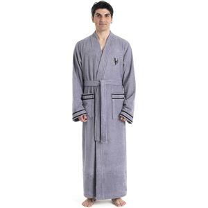Herrenbademantel BRUNO BANANI "Roy, ideal für Sauna & Spa, Standardlänge & Überlänge" Gr. M, grau, L:145cm, Walkfrottee, Hausmäntel, Herrenbademantel, farblich abgesetzten Streifen, Bademantel, S-3XL, auch in extra lang Herrenbademantel BRUNO BANANI "Roy, ideal für Sauna & Spa, Standardlänge & Überlänge" Gr. M, grau, L:145cm, Walkfrottee, Hausmäntel, Herrenbademantel, farblich abgesetzten Streifen, Bademantel, S-3XL, auch in extra lang