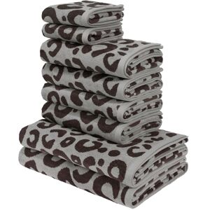 Handtuch Set GOODPRODUCT "Anna Leopardenmuster, 8-tlg Handtuch-Set, 100% Baumwolle", grau (anthrazit, grau), 8, Frottiervelours, Frottiervelours, Obermaterial: 100% Baumwolle, Handtuch-Sets, Handtuch Set, Duschtücher, Handtücher und Gästetücher, weich, mo Handtuch Set GOODPRODUCT "Anna Leopardenmuster, 8-tlg Handtuch-Set, 100% Baumwolle", grau (anthrazit, grau), 8, Frottiervelours, Frottiervelours, Obermaterial: 100% Baumwolle, Handtuch-Sets, Handtuch Set, Duschtücher, Handtücher und Gästetücher, weich, mo