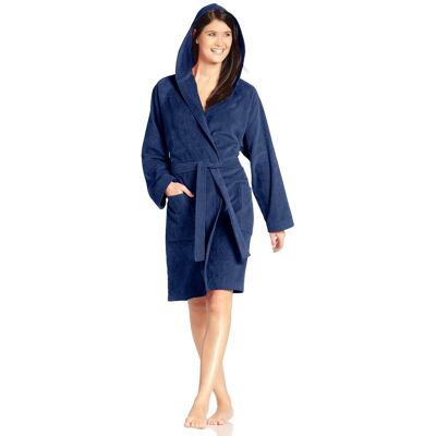 Unisex-Bademantel VOSSEN "Texas, ideal für Sauna & Spa, Hotelbademantel, Morgenmantel" Gr. XS, blau (dunkelblau), L:109cm, Webvelours, Hausmäntel, Unisex-Bademantel, für Damen & Herren Unisex-Bademantel VOSSEN "Texas, ideal für Sauna & Spa, Hotelbademantel, Morgenmantel" Gr. XS, blau (dunkelblau), L:109cm, Webvelours, Hausmäntel, Unisex-Bademantel, für Damen & Herren