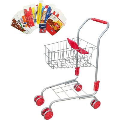 Spiel-Einkaufswagen TANNER, bunt, Kinder-Einkaufswagen, KinderB:31cm H:61cm T:38cm, Metall, Spiel-Einkaufswagen, mit 40-teiligem Zubehör, B:31cm H:61cm T:38cm Spiel-Einkaufswagen TANNER, bunt, Kinder-Einkaufswagen, KinderB:31cm H:61cm T:38cm, Metall, Spiel-Einkaufswagen, mit 40-teiligem Zubehör, B:31cm H:61cm T:38cm
