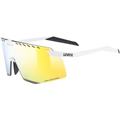 Uvex - Pace Stage CV Mirror Cat. 3 - Velobrille weiß/gelb Uvex - Pace Stage CV Mirror Cat. 3 - Velobrille weiß/gelb