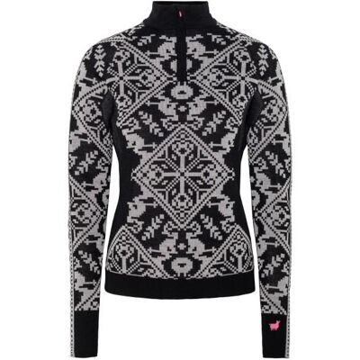 Kari Traa - Women's Saga Half Zip - Merinounterwäsche Gr XS grau/schwarz Kari Traa - Women's Saga Half Zip - Merinounterwäsche Gr XS grau/schwarz