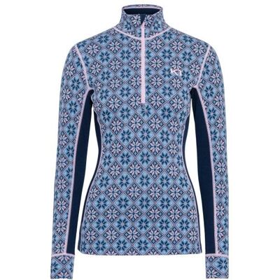 Kari Traa - Women's Rose Half-Zip - Merinounterwäsche Gr L blau Kari Traa - Women's Rose Half-Zip - Merinounterwäsche Gr L blau
