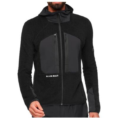 Mammut - Eiger Nordwand Pro Midlayer Air Hooded Jacket - Fleecejacke Gr M schwarz Mammut - Eiger Nordwand Pro Midlayer Air Hooded Jacket - Fleecejacke Gr M schwarz