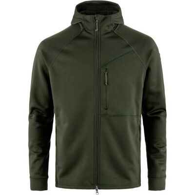 Fjällräven - Abisko Grid Fleece Hoodie - Fleecejacke Gr L oliv Fjällräven - Abisko Grid Fleece Hoodie - Fleecejacke Gr L oliv