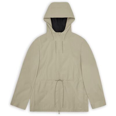 Rains - Women's Suva Hardshell String Jacket W3 - Regenjacke Gr L beige/grau Rains - Women's Suva Hardshell String Jacket W3 - Regenjacke Gr L beige/grau