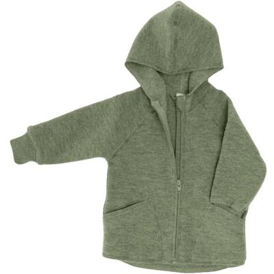 Engel - Baby-Jacke mit Kapuze und Reissverschluss - Wolljacke Gr 74/80 oliv Engel - Baby-Jacke mit Kapuze und Reissverschluss - Wolljacke Gr 74/80 oliv