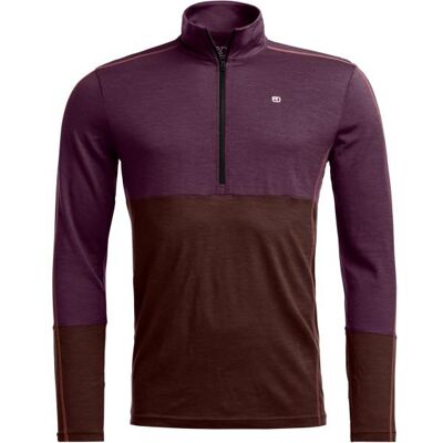 Ortovox - 185 Rock'N'Wool Zip Neck - Merinounterwäsche Gr S lila/braun Ortovox - 185 Rock'N'Wool Zip Neck - Merinounterwäsche Gr S lila/braun