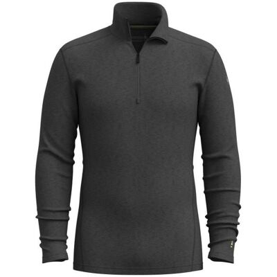 Smartwool - Classic Thermal Merino Base Layer 1/4 Zip Boxed - Merinounterwäsche Gr M grau/schwarz Smartwool - Classic Thermal Merino Base Layer 1/4 Zip Boxed - Merinounterwäsche Gr M grau/schwarz