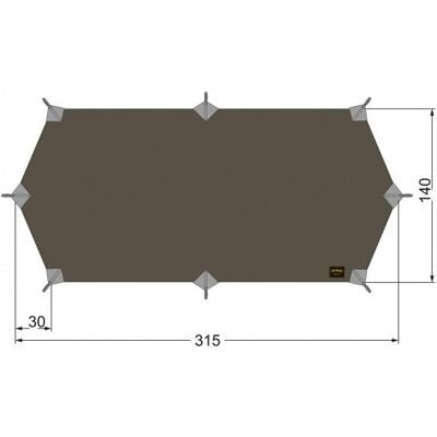 Tatonka - Tarp Wing 1 LT - Tarp braun Tatonka - Tarp Wing 1 LT - Tarp braun