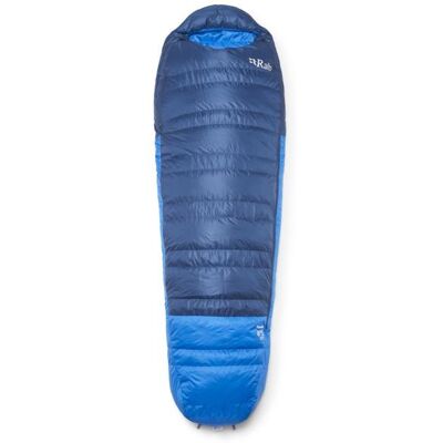Rab - Ascent 0C / 32F - Daunenschlafsack Gr Regular - Body Size: 185 cm Zip: Left Blau Rab - Ascent 0C / 32F - Daunenschlafsack Gr Regular - Body Size: 185 cm Zip: Left Blau