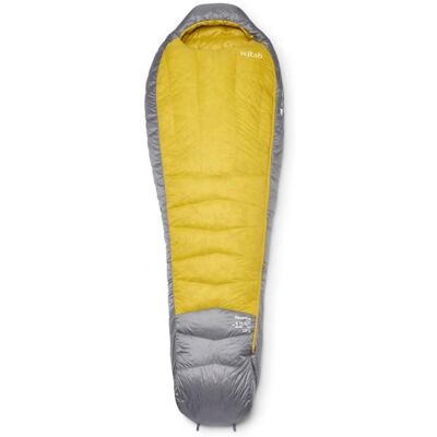 Rab - Women's Neutrino -12C / 10F - Daunenschlafsack Gr Long - Body Size: 185 cm Zip: Left Zinc / Dark Pollen Rab - Women's Neutrino -12C / 10F - Daunenschlafsack Gr Long - Body Size: 185 cm Zip: Left Zinc / Dark Pollen