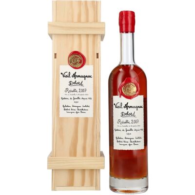 Vieil Armagnac Delord Vintage Récolte 2007 40% Vol. 0,7l in Holzkiste Vieil Armagnac Delord Vintage Récolte 2007 40% Vol. 0,7l in Holzkiste