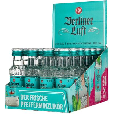 Berliner Luft DER FRISCHE Pfefferminzlikör 18% Vol. 24x0,02l Berliner Luft DER FRISCHE Pfefferminzlikör 18% Vol. 24x0,02l