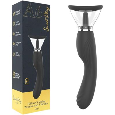 Sweet Play - 2-in-1 Vibrator mit lecken?der Zunge für die Klitoris und Saugfunktion (schwarz) Sweet Play - 2-in-1 Vibrator mit lecken?der Zunge für die Klitoris und Saugfunktion (schwarz)