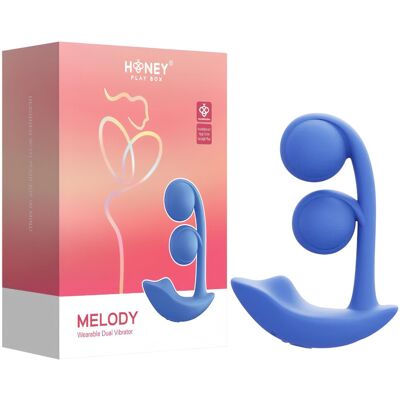 Honey Play Box Melody - App-gesteuerter Perlen-2-in-1-Vibrator (blau) Honey Play Box Melody - App-gesteuerter Perlen-2-in-1-Vibrator (blau)