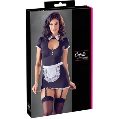 Cottelli - Dienstmädchen-Kleid mit Strapsen (Schwarz-Weiß) - XL Cottelli - Dienstmädchen-Kleid mit Strapsen (Schwarz-Weiß) - XL
