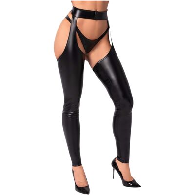Noir - Glänzende Strumpfhose - Chaps (Schwarz) Noir - Glänzende Strumpfhose - Chaps (Schwarz)