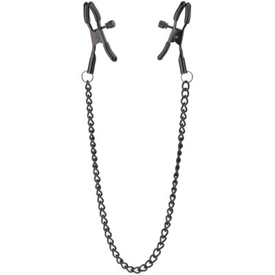 Dream Toys Blaze Deluxe - Metall-Brustklemmen mit Kette (schwarz) Dream Toys Blaze Deluxe - Metall-Brustklemmen mit Kette (schwarz)