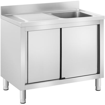 Spülenschrank - 1 Becken - Royal Catering - Edelstahl - 100 x 60 cm Spülenschrank - 1 Becken - Royal Catering - Edelstahl - 100 x 60 cm