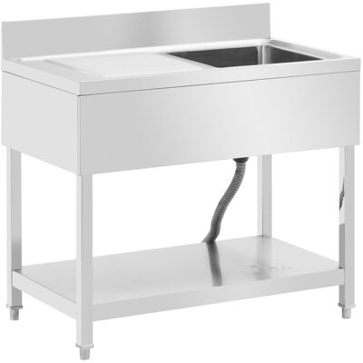 Spültisch - 1 Becken - Edelstahl - 100 x 60 cm - Royal Catering Spültisch - 1 Becken - Edelstahl - 100 x 60 cm - Royal Catering