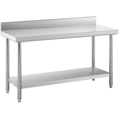 Edelstahl-Arbeitstisch - ECO - 150 x 60 cm - 400 kg - Aufkantung - Royal Catering Edelstahl-Arbeitstisch - ECO - 150 x 60 cm - 400 kg - Aufkantung - Royal Catering