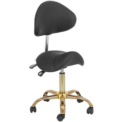 physa Sattelstuhl - 51 - 65 cm - 150 kg - Schwarz/Golden physa Sattelstuhl - 51 - 65 cm - 150 kg - Schwarz/Golden