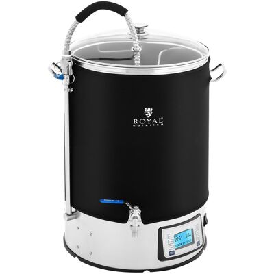 Royal Catering Braukessel mit Isolierung - 40 L - 2500 W - 10 - 100 °C - Edelstahl - LCD-Anzeige - Timer Royal Catering Braukessel mit Isolierung - 40 L - 2500 W - 10 - 100 °C - Edelstahl - LCD-Anzeige - Timer