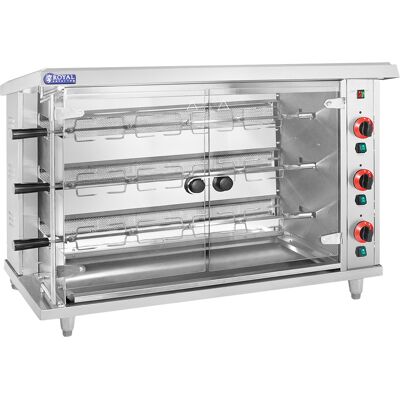 Hähnchengrill Gas - 3 Spieße - mit Beleuchtung - Royal Catering Hähnchengrill Gas - 3 Spieße - mit Beleuchtung - Royal Catering