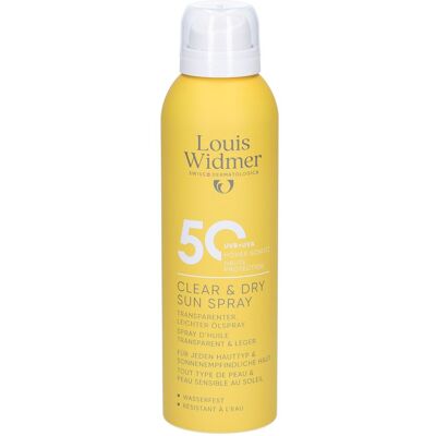 Widmer Sun Clear & Dry Sun Spray UV 50 - Sonnenschutz Widmer Sun Clear & Dry Sun Spray UV 50 - Sonnenschutz