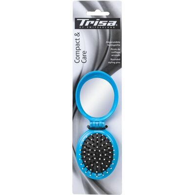 Trisa Basic travel Klapphaarbürste mit Spiegel 1 ct Trisa Basic travel Klapphaarbürste mit Spiegel 1 ct