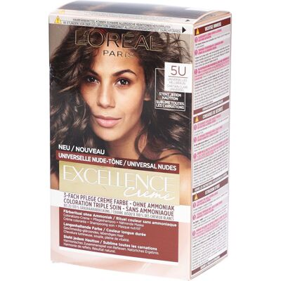 L’Oréal Paris - Excellence Universal Nudes - 5U - Braun - hair dye L’Oréal Paris - Excellence Universal Nudes - 5U - Braun - hair dye
