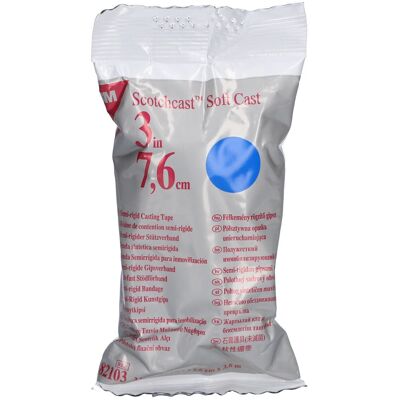 3M Scotchcast Soft Cast Halbstarres Kompressionsharz 7,5 cm x 3,65 m Blau 1 ct 3M Scotchcast Soft Cast Halbstarres Kompressionsharz 7,5 cm x 3,65 m Blau 1 ct