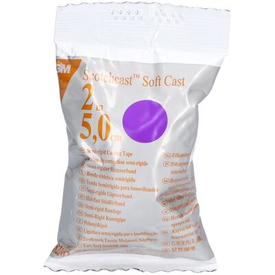3M Scotchcast Soft Cast Halbstarres Kompressionsharz 5 cm x 3,65 m Violett 1 ct 3M Scotchcast Soft Cast Halbstarres Kompressionsharz 5 cm x 3,65 m Violett 1 ct