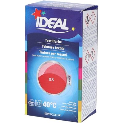 Ideal® Mini Textilfarbe No03 Zinnober für Baumwolle, Leinen, Jute & Viskose 1 ct Ideal® Mini Textilfarbe No03 Zinnober für Baumwolle, Leinen, Jute & Viskose 1 ct
