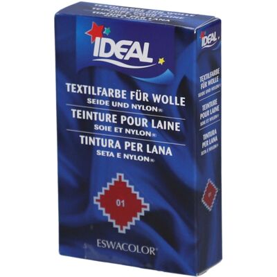Ideal Färbemittel für Wolle, Seide und Nylon - 01 Rot 30 g Ideal Färbemittel für Wolle, Seide und Nylon - 01 Rot 30 g
