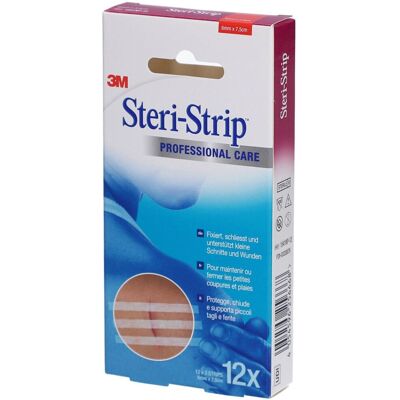 3M Steri-Strip™ Steriles selbstklebendes Hautnahtmaterial 6 x 75 mm weiß 36 ct 3M Steri-Strip™ Steriles selbstklebendes Hautnahtmaterial 6 x 75 mm weiß 36 ct