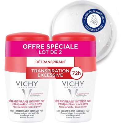Vichy Détranspirant Intensif 72h Doppelpack 100 ml Vichy Détranspirant Intensif 72h Doppelpack 100 ml