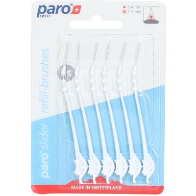 Paro® Slider Ersatzbürsten XS Ø 1,9 mm Weiß 6 ct Paro® Slider Ersatzbürsten XS Ø 1,9 mm Weiß 6 ct