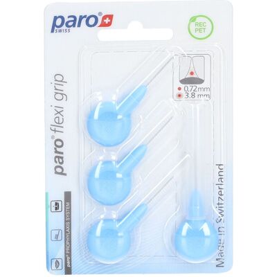 paro® Flexi Grip Brossettes interdentaires 3.8 mm Bleu Clair 4 ct paro® Flexi Grip Brossettes interdentaires 3.8 mm Bleu Clair 4 ct